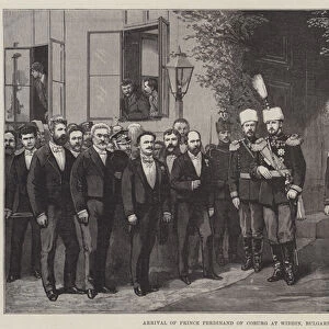 Arrival of Prince Ferdinand of Coburg at Widdin, Bulgaria (engraving)