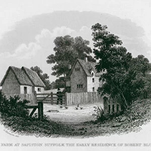 Austins Farm at Sapiston, Suffolk, the Early Residence of Robert Bloomfield (engraving)