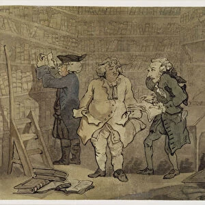 The Author and his Publisher, 1784 (grey wash and w / c over pencil on laid paper)