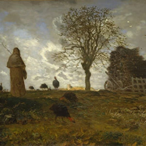 Autumn Landscape with a Flock of Turkeys, 1872-73 (oil on canvas)