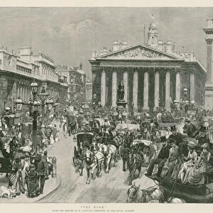 The Bank, from a picture by W Logsdail, exhibited at the Royal Academy (engraving)