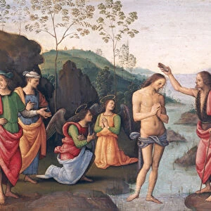 The Baptism of Christ, from the Convent of San Pietro, Perugia, 1496-98 (oil on panel)