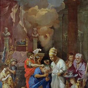 Baptism of Constantine I (270-337) (oil on canvas)