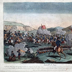 The Battle of Jena (bataille d Iena, 1806) - Anonymous - ca 1806 - Etching