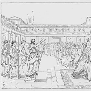 The Battle Of The Lake Regillus (engraving)