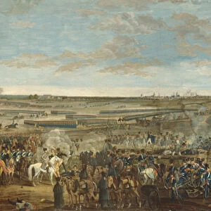The Battle of Leipzig, 18th Ocober 1813 (gouache on paper) (see 161783 for detail)