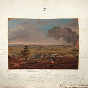 Battle of Mont-Saint-Jean, 18 June 1815, 1815 (coloured pencil & gouache on paper)