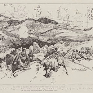 The Battle of Velestino, the Last Stand of the Greeks in the Fight of Iverley (engraving)
