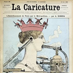 The beautification of Paris by the metro - by Robida, in "La Caricature"