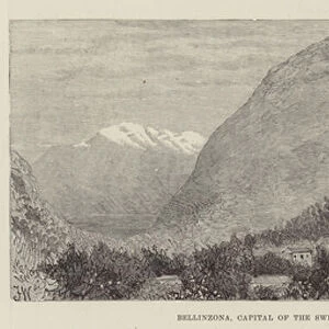 Bellinzona, Capital of the Swiss Canton of Ticino, Scene of the late Revolution (engraving)