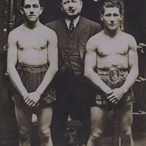 Boxing: Harry Silver, Eric Boon, Jack Solomons (b / w photo)