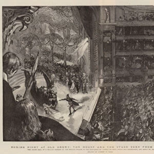Boxing Night at Old Drury, the House and the Stage seen from the Uppermost Box (engraving)