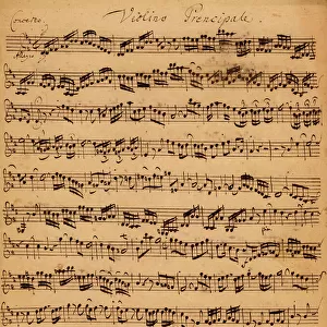 The Brandenburger Concertos, No. 5 D-Dur, 1721 (pen and ink on paper) (see also 308416)