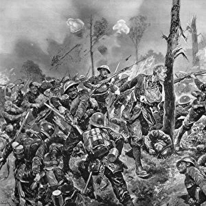 Brigade of Guards in Action during WWI, 1918 (litho)