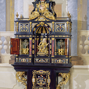Cabinet of the Electress Palatine, c. 1704 (ebony, gilded bronze