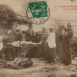 Camp at Sissonne, Aisne, France. Postcard sent in 1913