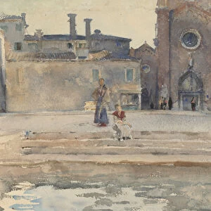 Campo dei Frari, Venice, 1880-82 (w / c over pencil with gouache on paper)