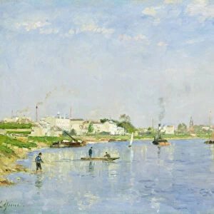 The Canal Saint-Denis (oil on canvas)