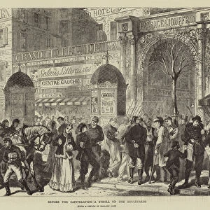 Before the Capitulation, a Stroll on the Boulevards (engraving)