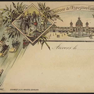 Captain Boytons World Water Show, souvenir of the Exposition Internationale d Anvers, Antwerp, Belgium, 1894 (colour litho)