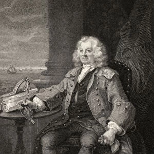 Captain Thomas Coram, engraved by Benjamin Holl, from The Works of Hogarth