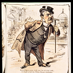 Caricature of Chester Alan Arthur, c. 1883 (colour litho)
