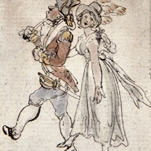 Caricature (hand coloured etching)