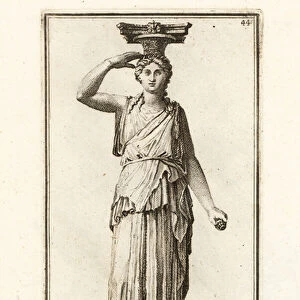 A caryatid from an unknown building in Rome. 1779 (engraving)