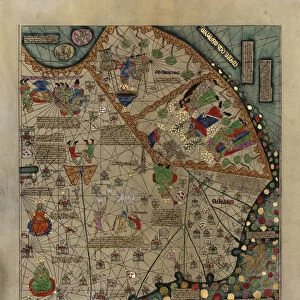 Catalan Atlas, showing Spain and Majorca