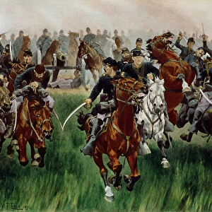 The Cavalry, 1895 (w / c on paper)