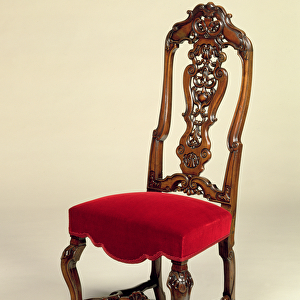 Chair attributed to Thomas and Richard Roberts, c. 1710 (carved walnut and upholstery)