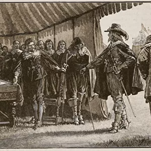 Charles and the Scottish Commissioners, illustration from Cassell