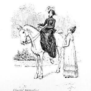 Cheerful prognostics, illustration from Pride & Prejudice by Jane Austen