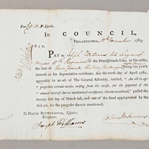 Cheque for three pounds and thirteen shillings to Joseph Williams, 13th November 1783 (print and pen & ink on paper) (see also 2561290-93)