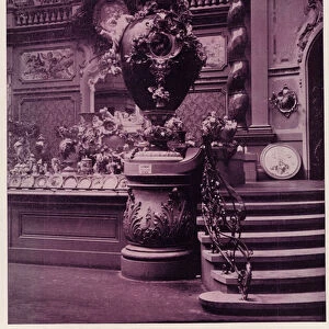 Chicago Worlds Fair, 1893: The Majolica Vase in Germanys Exhibit (b / w photo)