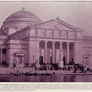 Chicago Worlds Fair, 1893: South Facade of the Art Palace (b / w photo)