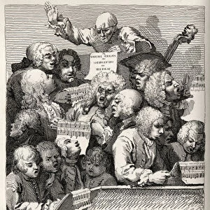 The Chorus, from The Works of William Hogarth, published 1833 (litho)