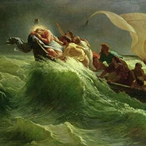 Christ Asleep in his Boat (oil on canvas)