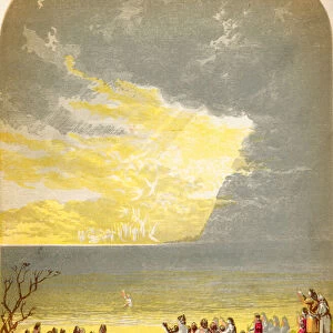 Christian Crossing the River, from The Pilgrims Progress by John Bunyan