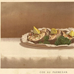 Cod au Parmesan (colour litho)