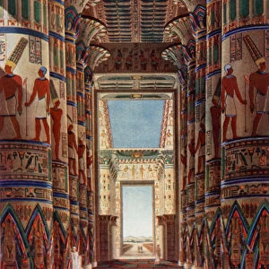The colour of Karnak in the days of the Splendour of Thebes (colour litho)