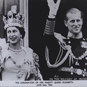 The coronation of her majesty Queen Elizabeth, 2 June 1953 (b / w photo)