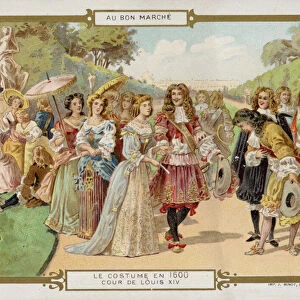 Costume in 1600 - the court of Louis XIV (chromolitho)
