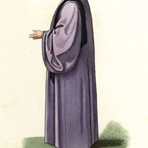 Costume of a brother of Charles Magio, 16th century. 1867 (engraving)