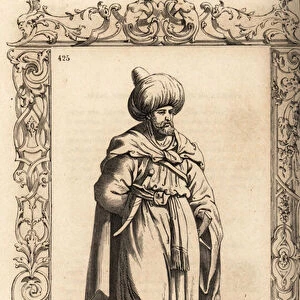 Costume of an Ethiopian noble, 16th century. 1859-1860 (engraving)
