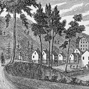 Cotton factory village, Glastenbury, from Connecticut Historical Collections