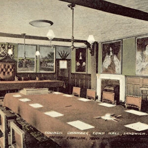 Council Chamber, Town Hall, Sandwich (colour photo)