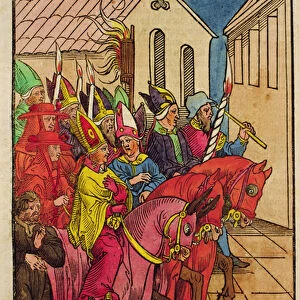 The Council of Constance, from Chronik des Konzils von Konstanz (pen
