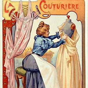The Couturier, 1899 (colour litho)