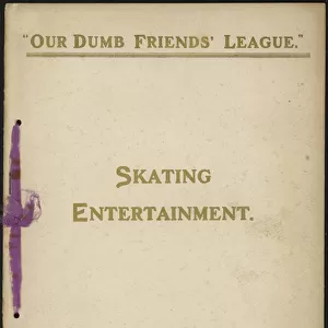 Cover of Our Dumb Friends League programme of skating entertainment (litho)